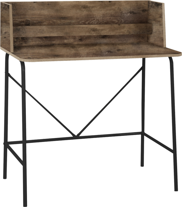 Skrivebord Nordlys Furniture Houston Industrielt Natur 100Ã90Ã48 cm Sort Epoxy Metalstel